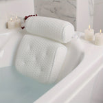 Bath Pillow Ergonomic Neck & Back Support Quick-Dry Mesh