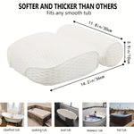 Bath Pillow Ergonomic Neck & Back Support Quick-Dry Mesh