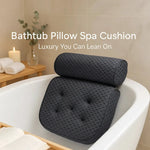 Bath Pillow Ergonomic Neck & Back Support Quick-Dry Mesh