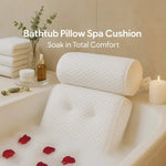 Bath Pillow Ergonomic Neck & Back Support Quick-Dry Mesh
