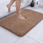 Bath Rug Fluffy Microfiber Absorbent Non-Slip Backing