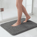 Bath Rug Fluffy Microfiber Absorbent Non-Slip Backing
