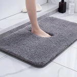 Bath Rug Fluffy Microfiber Absorbent Non-Slip Backing