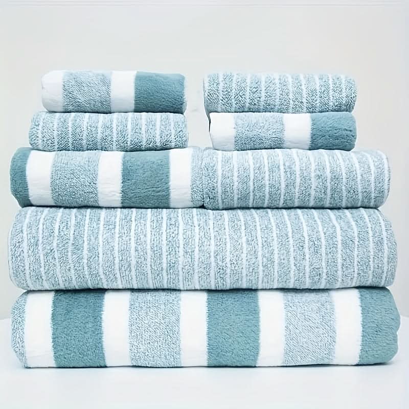 Bath Towel Set Microfiber Absorbent Quick-Drying 8-Piece Set