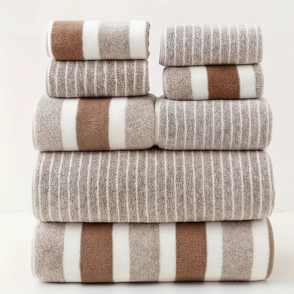Bath Towel Set Microfiber Quick-Drying Absorbent 8-Piece