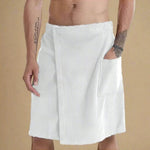 Bath Towel Wrap Coral Fleece Quick-Drying Elastic Waistband Pockets