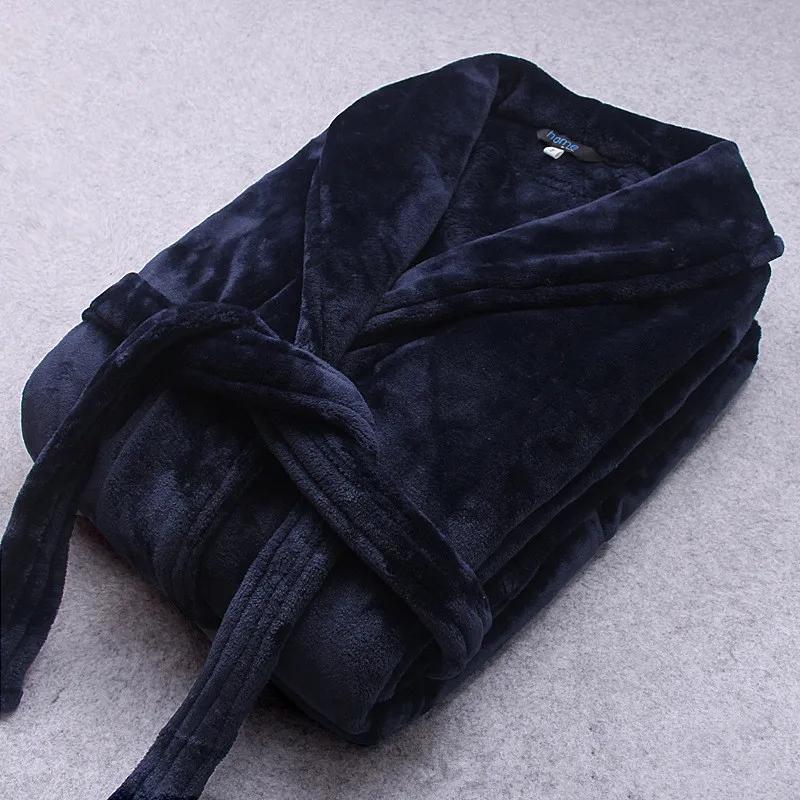 Bathrobe Coral Fleece Belt & Side Pockets