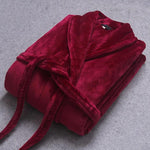 Bathrobe Coral Fleece Belt & Side Pockets