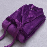 Bathrobe Soft Coral Fleece Belt & Side Pockets