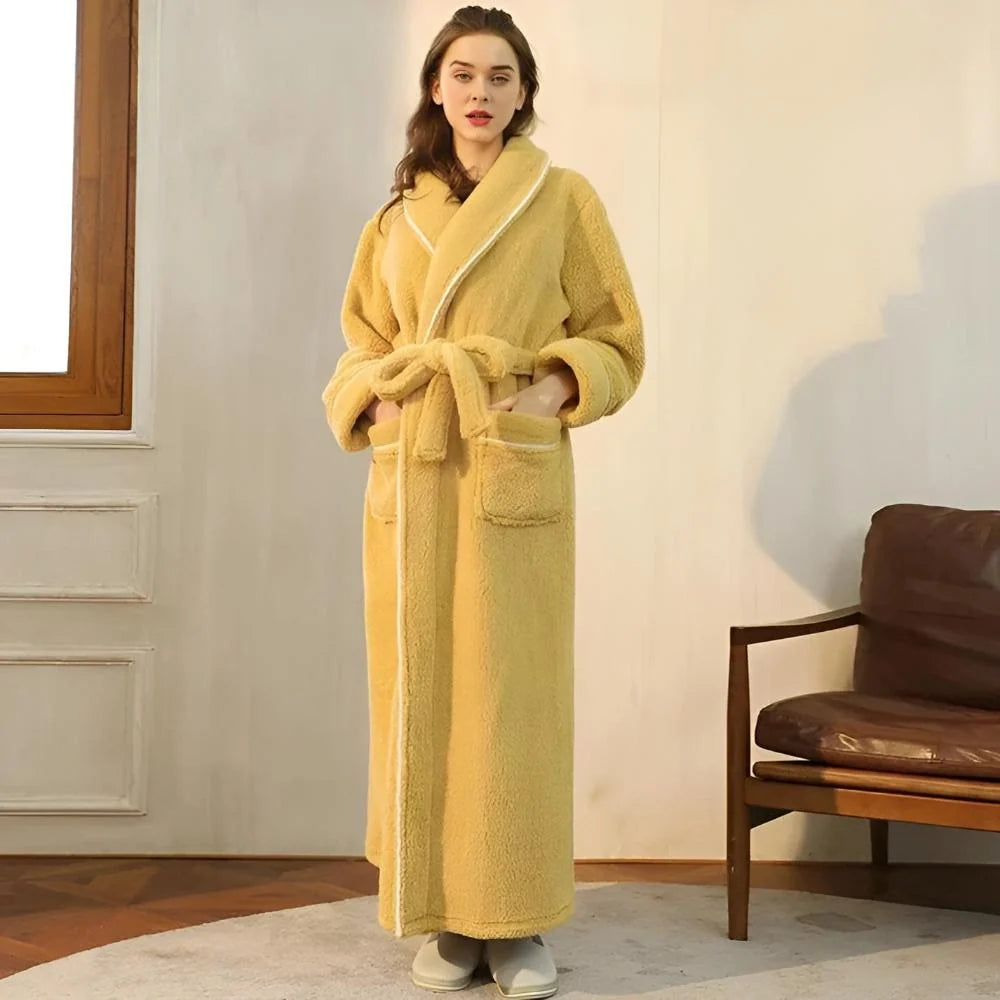 Bathrobe Soft Fleece Cozy Warmth For Home Relaxation