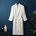 Bathrobe Waffle Texture Lightweight & Absorbent Unisex Fit
