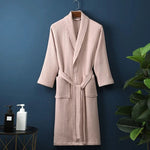 Bathrobe Waffle Texture Lightweight & Absorbent Unisex Fit