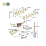 Bathroom Accessories Set Glossy Gold Finish Corrosion Resistant