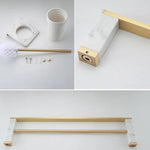 Bathroom Accessories Set Glossy Gold Finish Corrosion Resistant