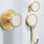 Bathroom Accessories Set Glossy Gold Finish Corrosion Resistant