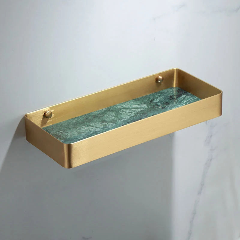 Bathroom Accessories Set Gold Marble Finish & Rust Resistant
