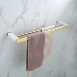 Bathroom Accessories Set Gold Marble Finish & Rust Resistant