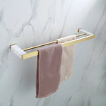 Bathroom Accessories Set Gold Marble Finish & Rust Resistant