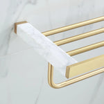 Bathroom Accessories Set Gold Marble Finish & Rust Resistant