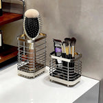 Bathroom Bottle Organizer Chrome Wire Raised Feet for Drainage