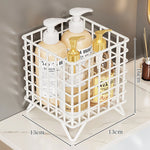 Bathroom Bottle Organizer Chrome Wire Raised Feet for Drainage