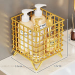 Bathroom Bottle Organizer Chrome Wire Raised Feet for Drainage