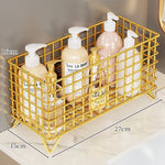 Bathroom Bottle Organizer Chrome Wire Raised Feet for Drainage