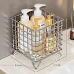 Bathroom Bottle Organizer Chrome Wire Raised Feet for Drainage