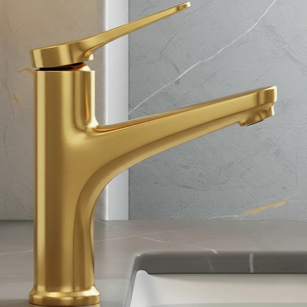 Bathroom Faucet Copper Pull-Out Hose Ergonomic Handle