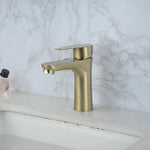 Bathroom Faucet Copper Single-Handle Low Arc