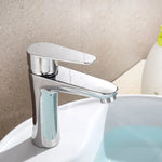 Bathroom Faucet Copper Single-Handle Low Arc