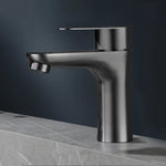 Bathroom Faucet Copper Single-Handle Low Arc