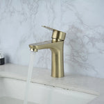 Bathroom Faucet Copper Single-Handle Low Arc