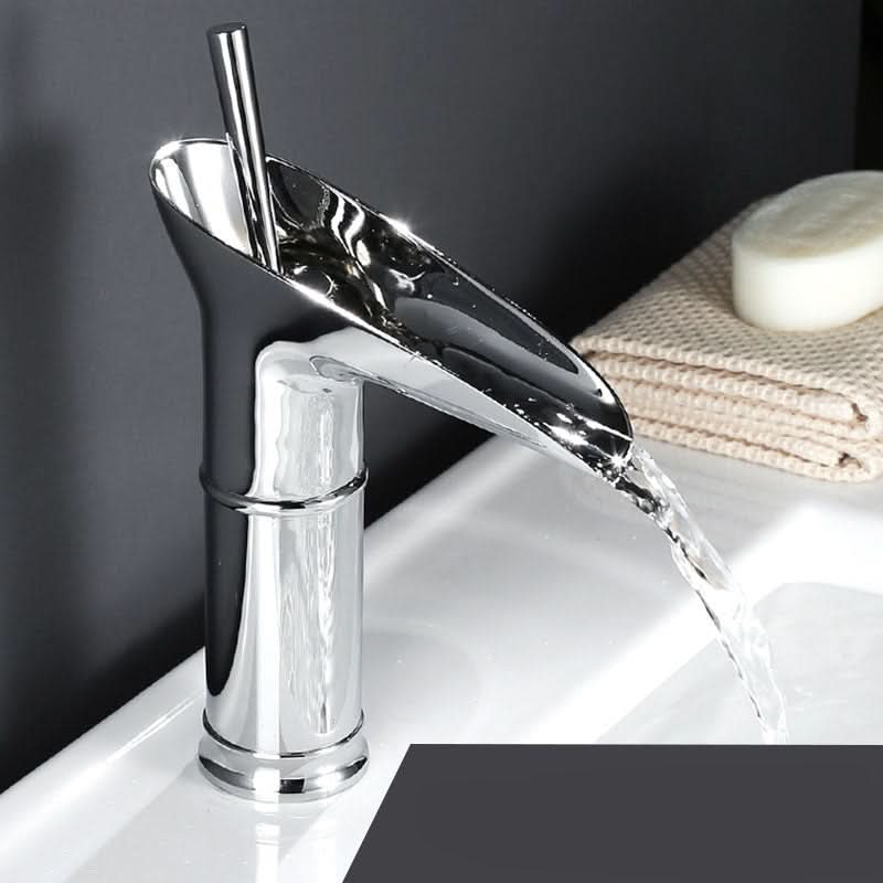 Bathroom Faucet Waterfall Spout Brass Construction