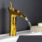 Bathroom Faucet Waterfall Spout Brass Construction