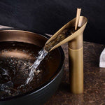 Bathroom Faucet Waterfall Spout Brass Construction