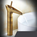 Bathroom Faucet Waterfall Spout Brass Construction