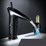 Bathroom Faucet Waterfall Spout Brass Construction
