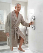 Bathroom Grab Bar Locking Suction Mount No-Drill 15.7-Inch