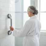 Bathroom Grab Bar Locking Suction Mount No-Drill 15.7-Inch