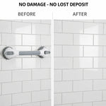 Bathroom Grab Bar Locking Suction Mount No-Drill 15.7-Inch