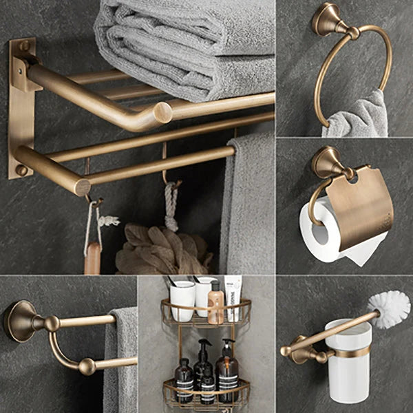 Bathroom Hardware Set Brass Rust-Resistant