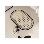 Bathroom Mat Oval Quick-Drying Non-Slip Machine Washable