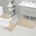 Bathroom Mat Set 3-Piece Absorbent Microfiber PVC-Backed Door Mat