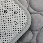 Bathroom Mat Set 3-Piece Absorbent Microfiber PVC-Backed Door Mat