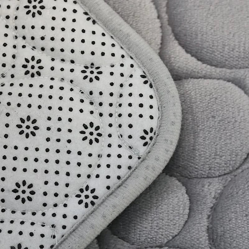 Bathroom Mat Set 3-Piece Absorbent Microfiber PVC-Backed Door Mat
