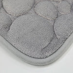 Bathroom Mat Set 3-Piece Absorbent Microfiber PVC-Backed Door Mat