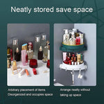 Bathroom Organizer Shelf 360° Rotating Adhesive Mount