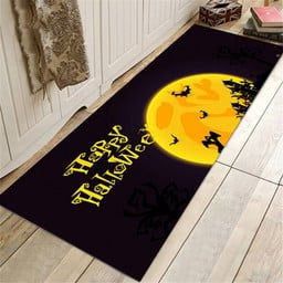 Bathroom Rug Halloween Design Non-Slip Absorbent Machine-Washable