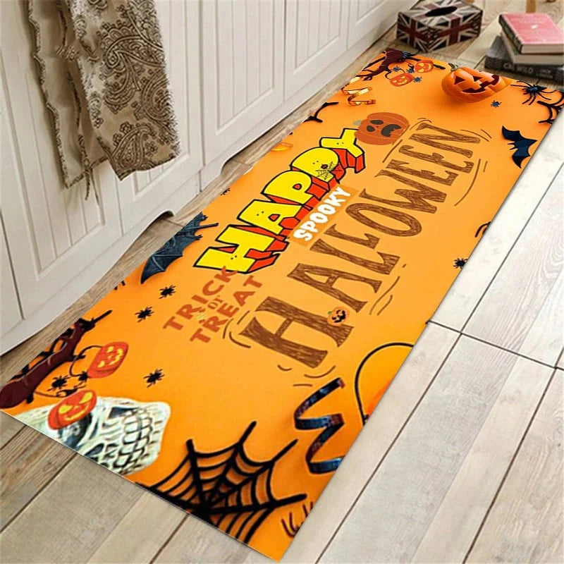 Bathroom Rug Halloween Design Non-Slip Absorbent Machine-Washable
